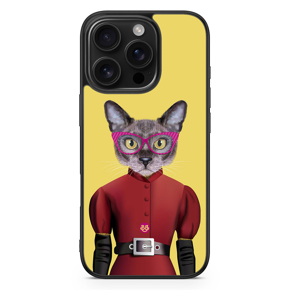 iPhone 16 Pro Case - Hipster Cat