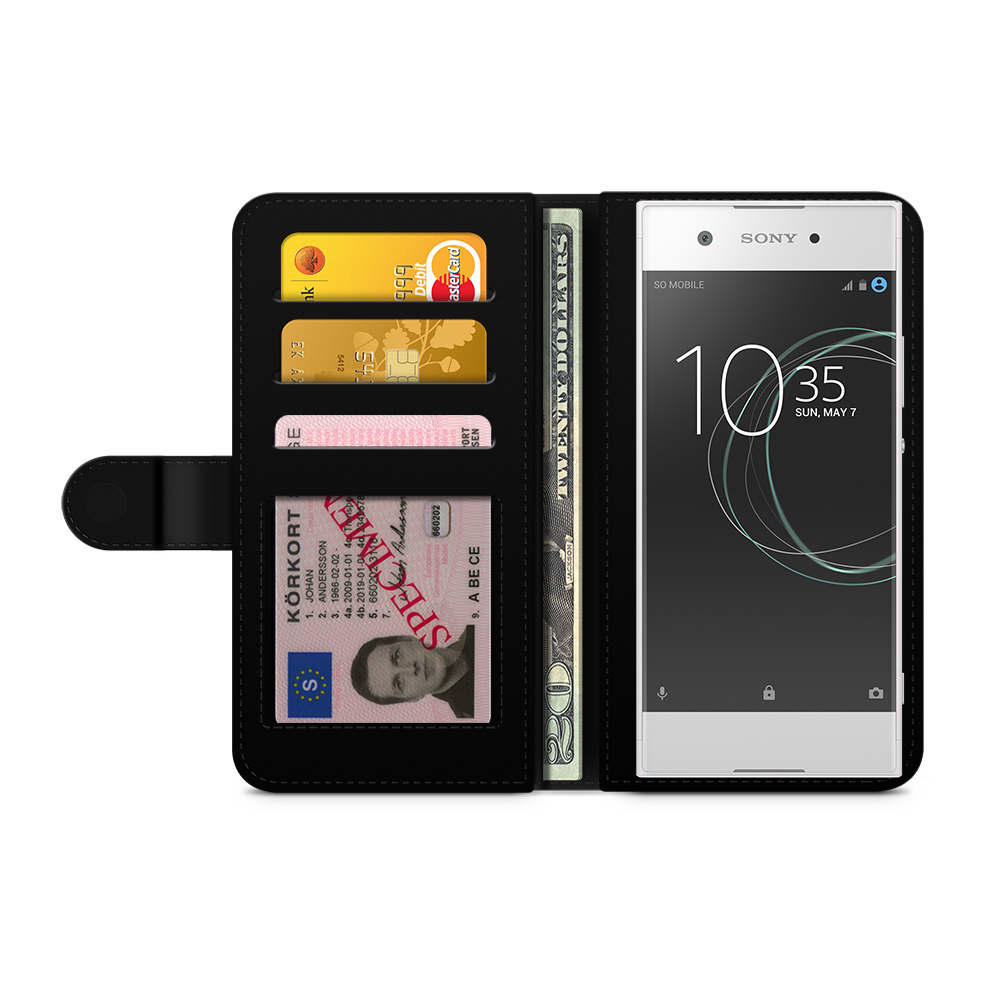 Sony Xperia XA1 Wallet Case Custom - Monogram Sand - 2