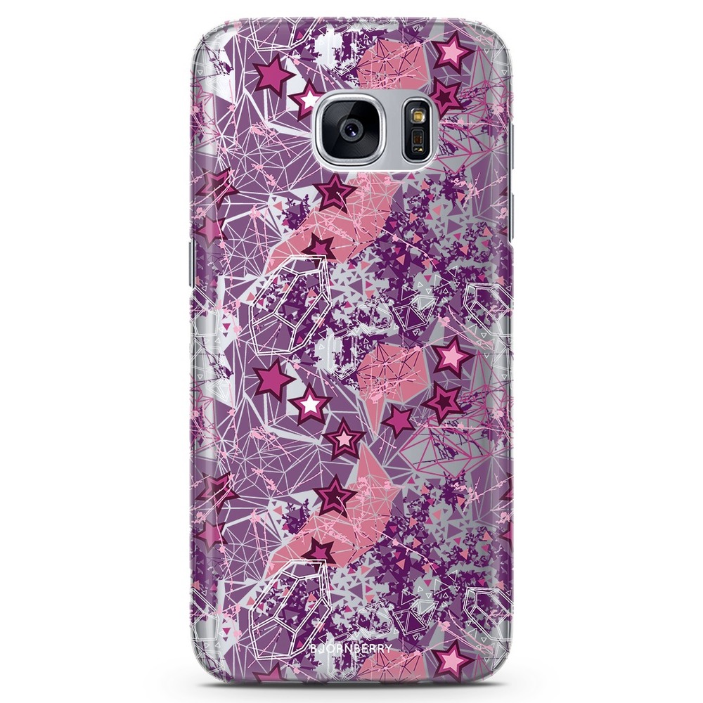 Samsung Galaxy S7 Edge TPU Case - Purple Stars