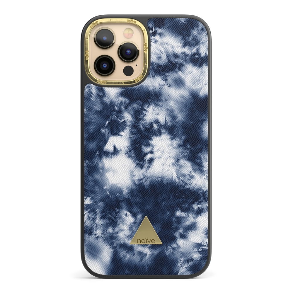 Naive iPhone 12 Pro Case - Tie Dye Blue