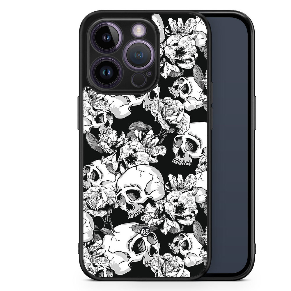 iPhone 14 Pro Case - Skull & Roses