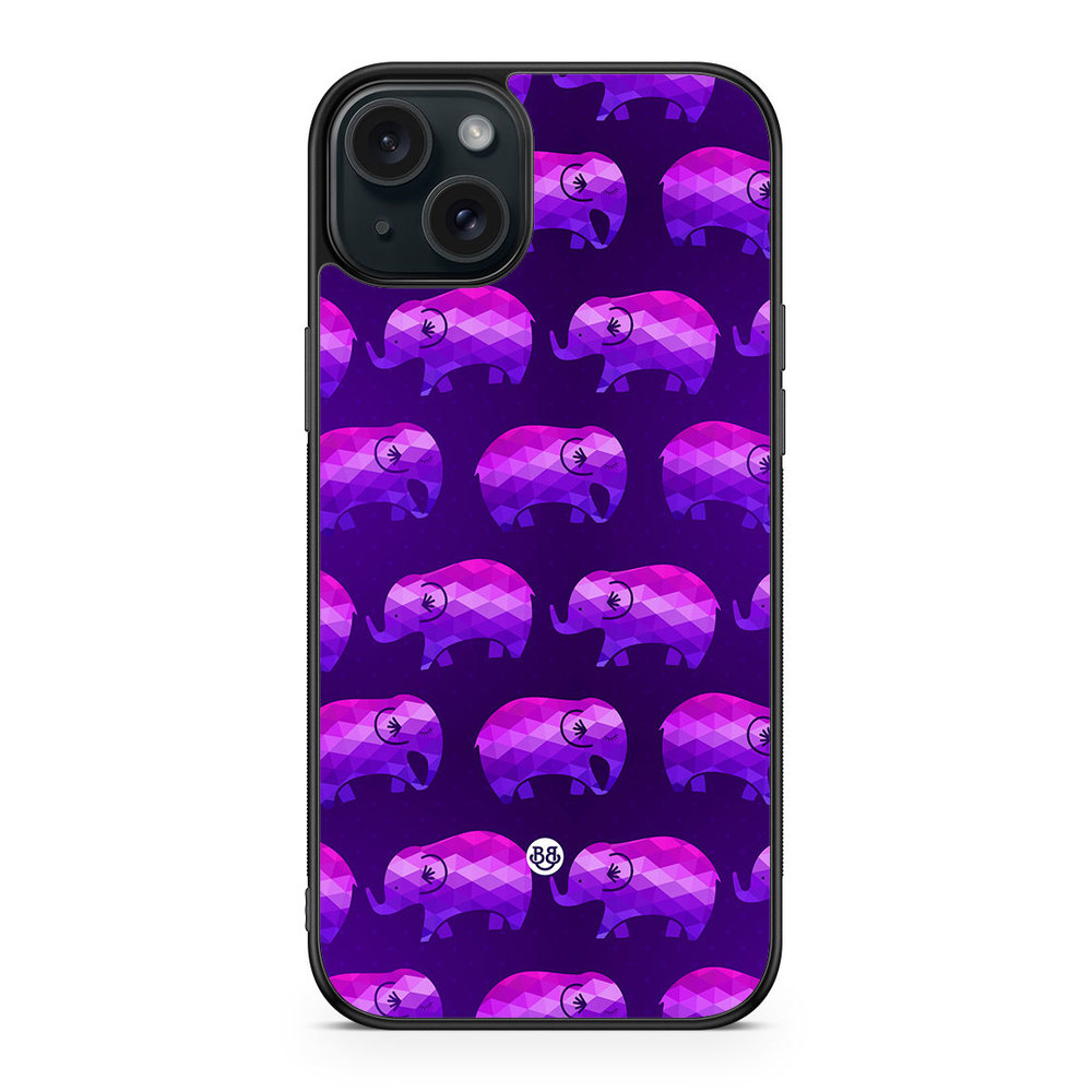 iPhone 15 Plus Case - Purple Elephants