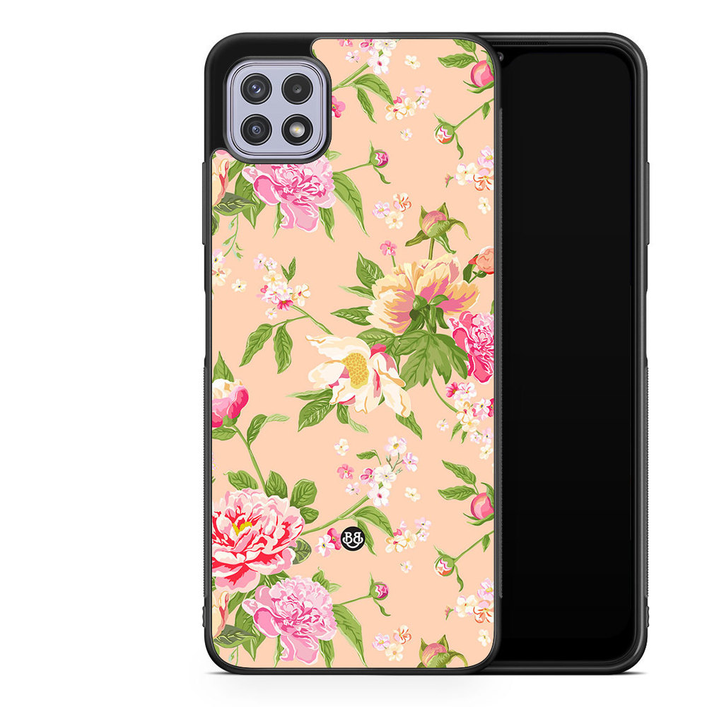 Samsung Galaxy A22 4G Case - Peony Flowers