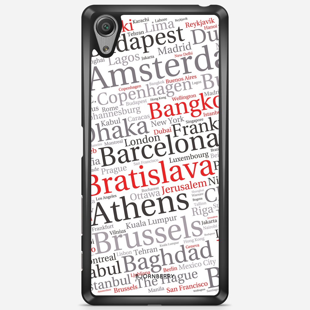 Sony Xperia X Performance Case - City Names