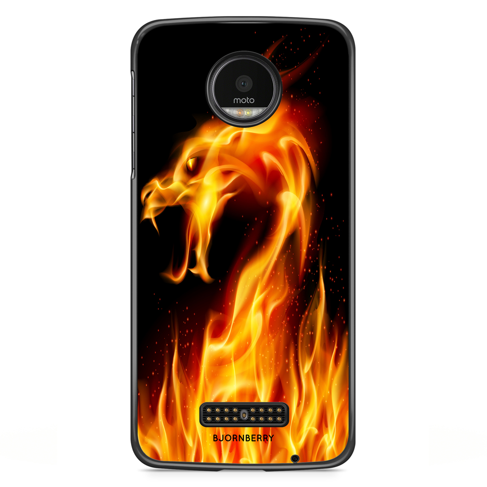 Moto Z2 Play Case - Flames Dragon