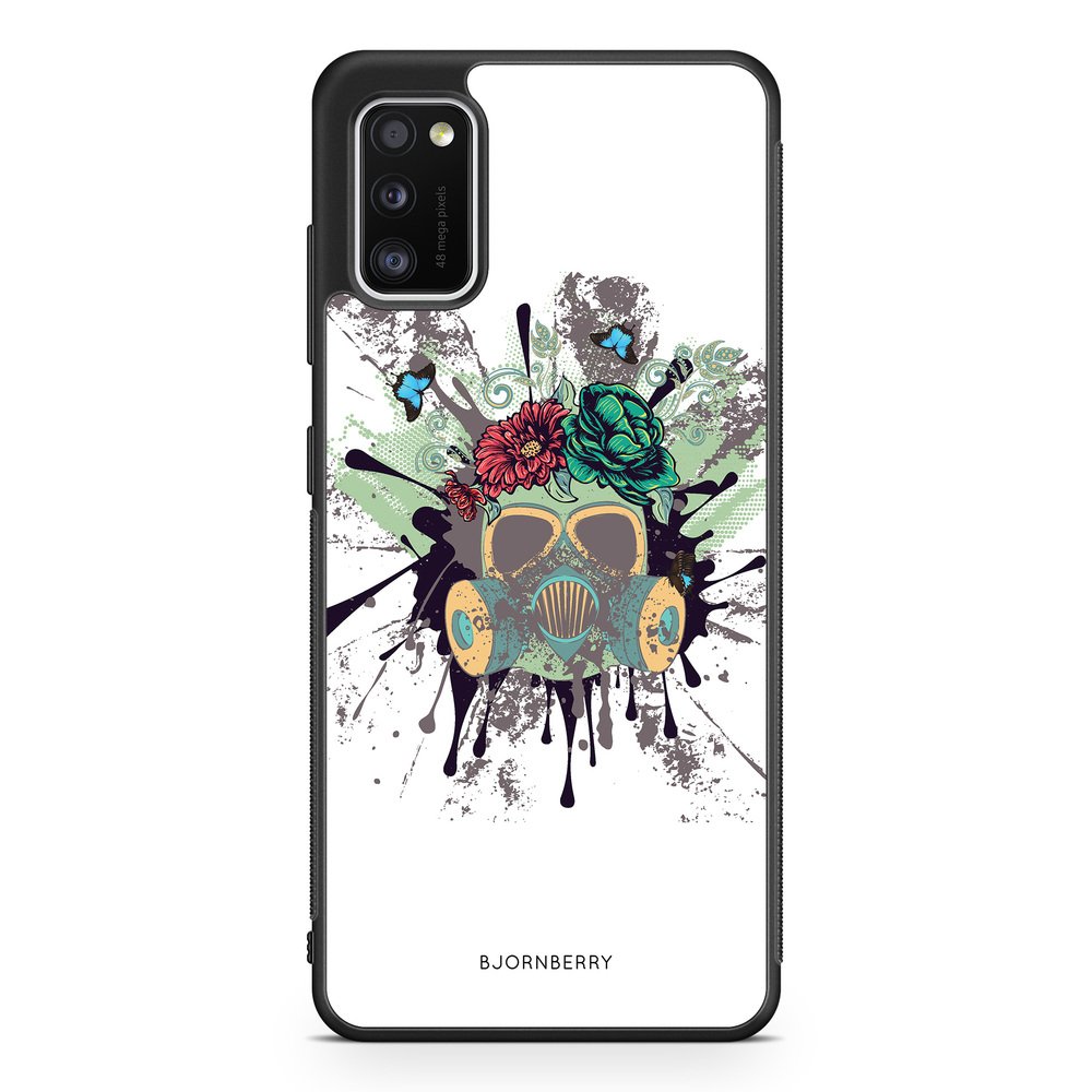 Samsung Galaxy A41 Case - Gas Mask Flowers