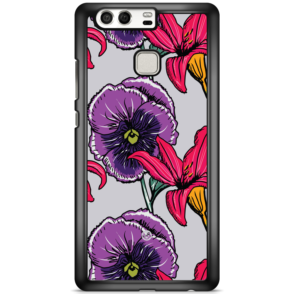 Huawei P9 Case - Purple/Cerise Floral