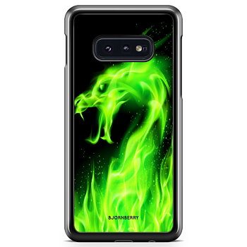 Samsung Galaxy S10e Case - Green Flames Dragon