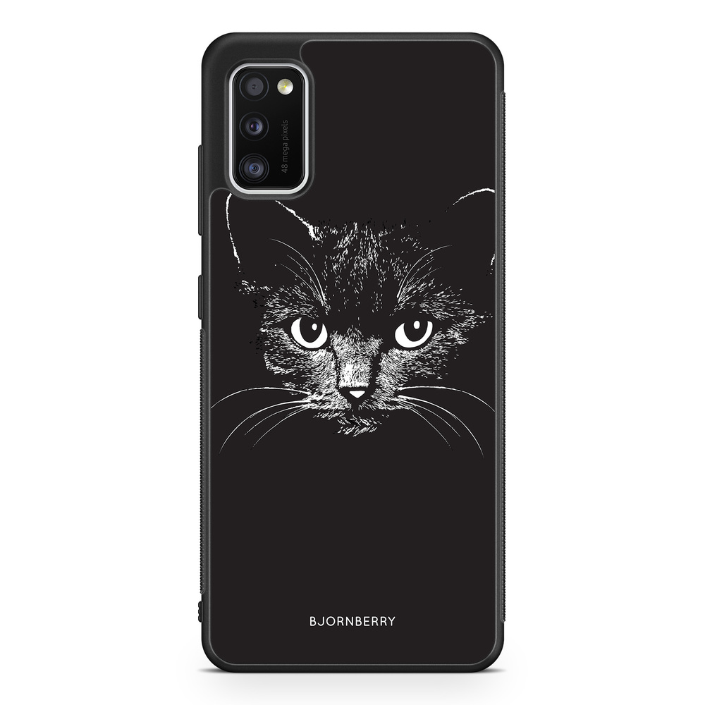 Samsung Galaxy A41 Case - Black/White Cat