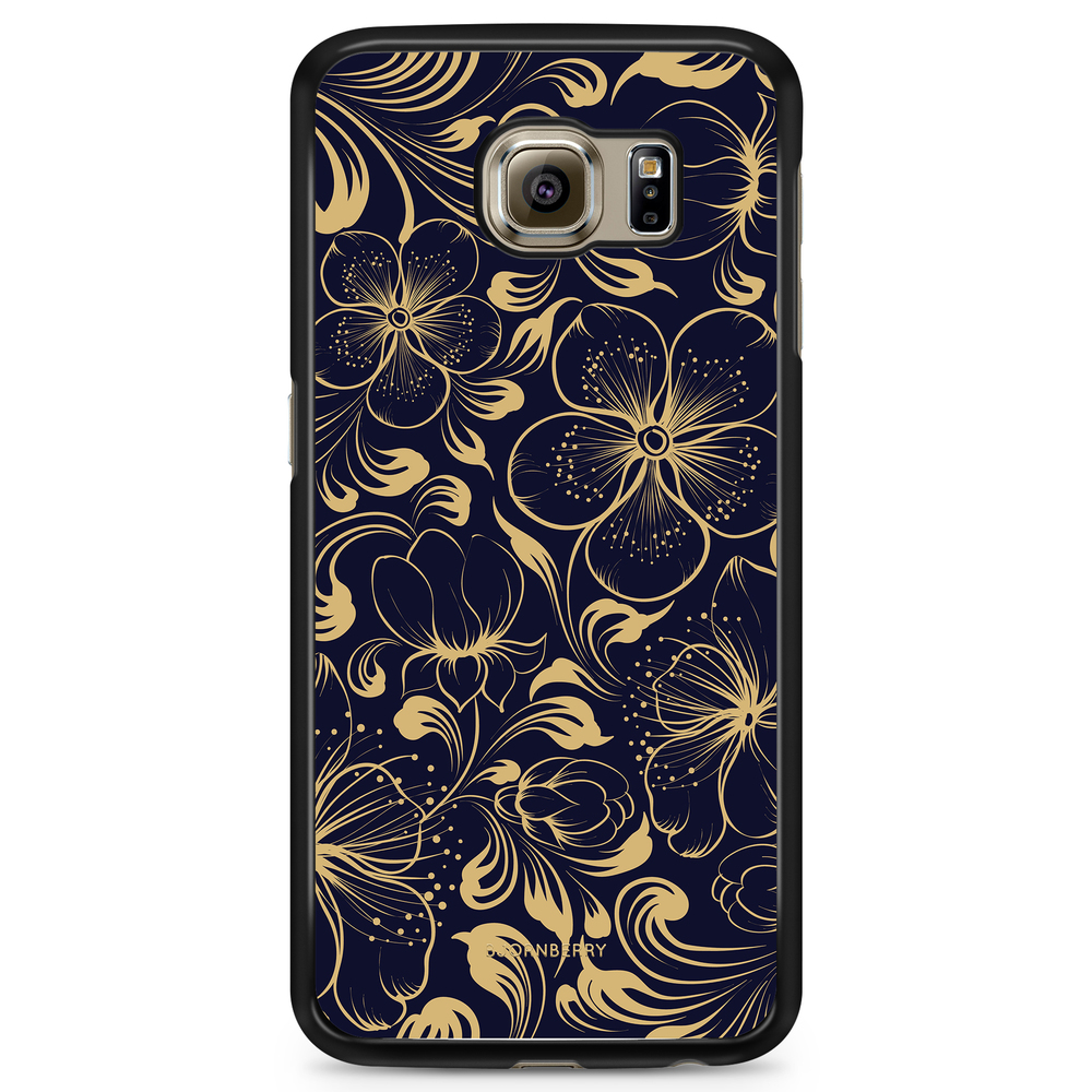 Samsung Galaxy S6 Edge+ Case - Dark Blue Flowers