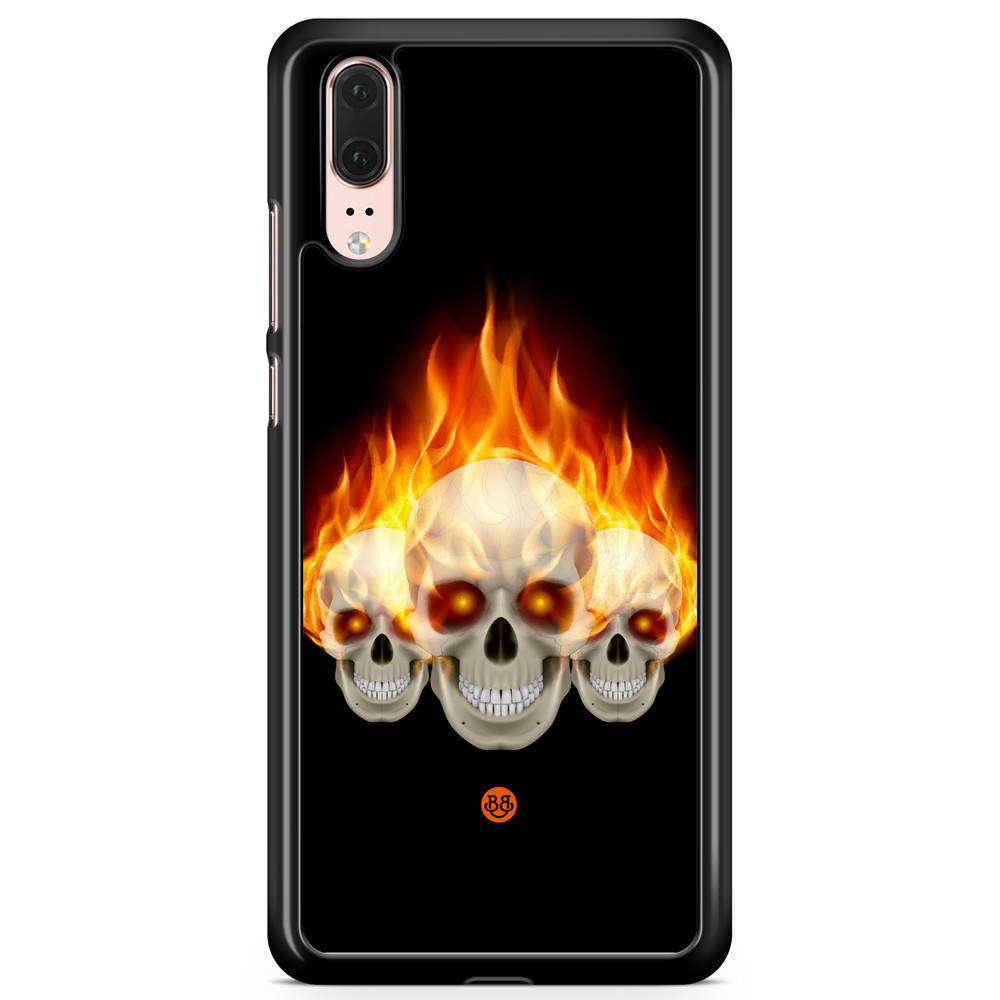 Huawei P20 Case - Flames Skulls