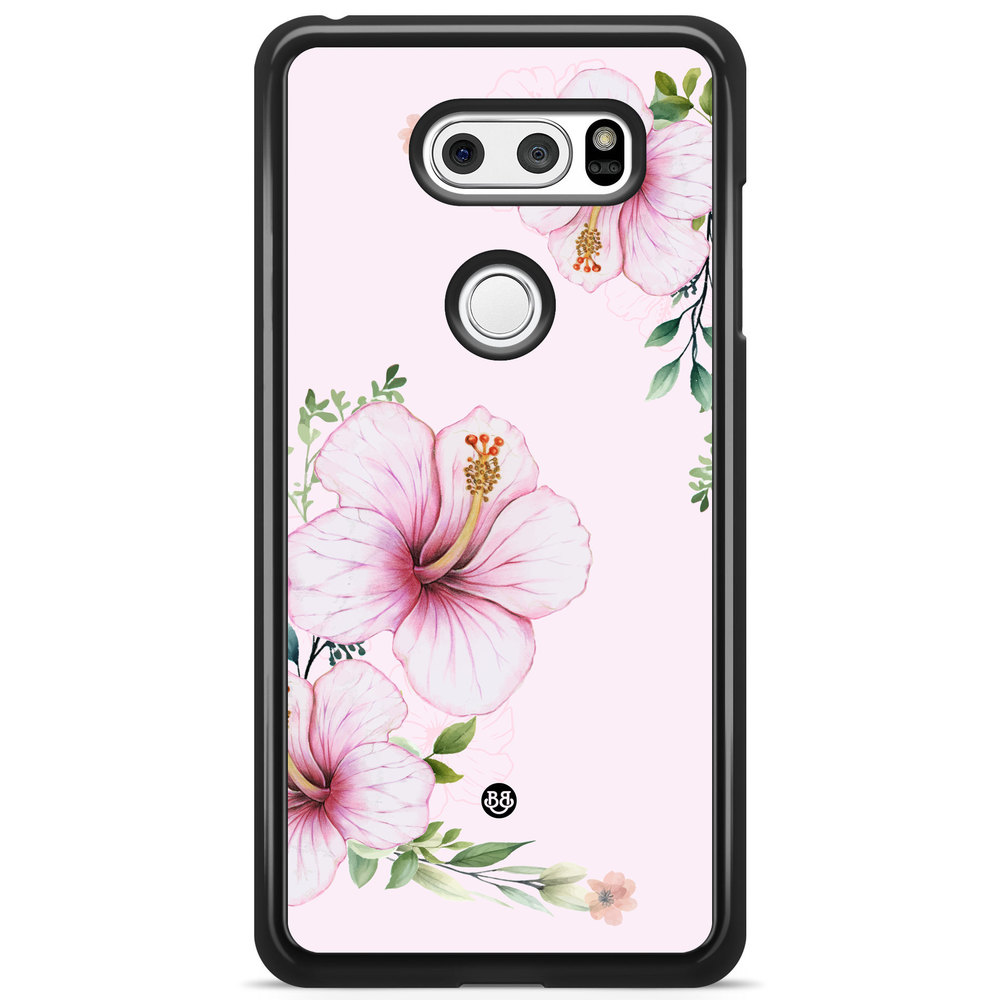 LG V30 Case - WILD BLOOM - Soft Hibiscus