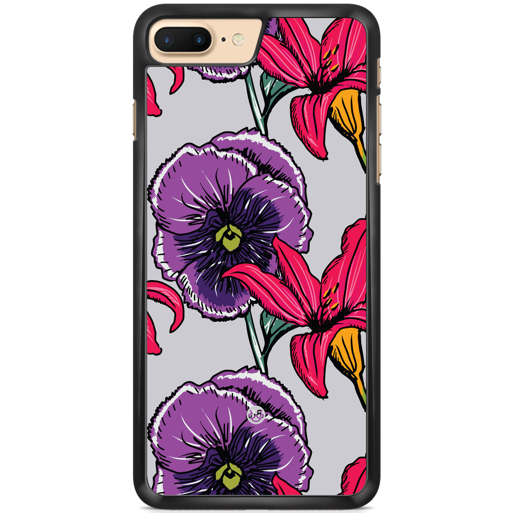 iPhone 7 Plus Case - Purple/Cerise Floral