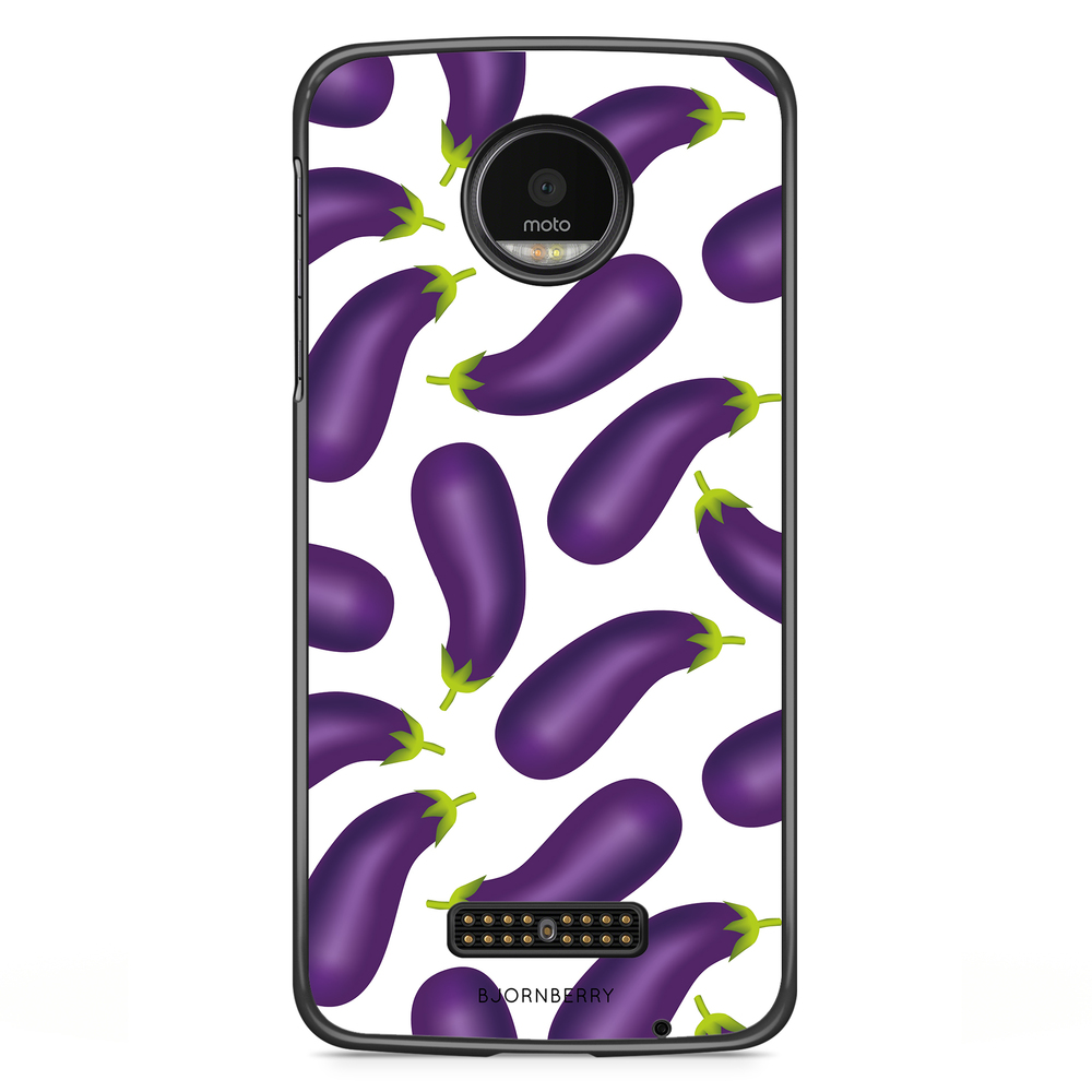 Moto Z2 Play Case - Eggplant Pattern