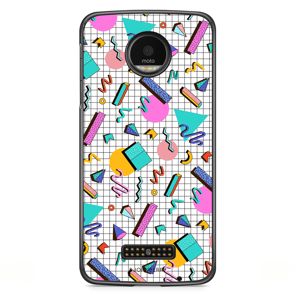 Moto Z2 Play Case - 80s Pattern