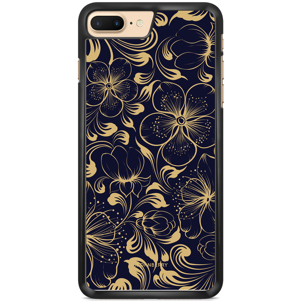 iPhone 7 Plus Case - Dark Blue Flowers