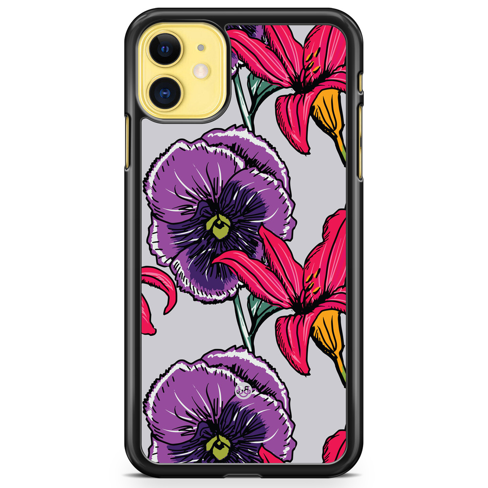 iPhone 11 Case - Purple/Cerise Floral