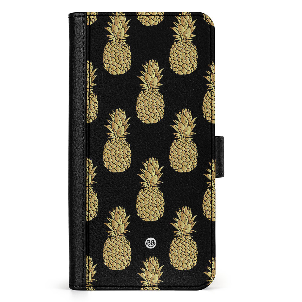 Doro 8050 Wallet Case - Gold Pineapples