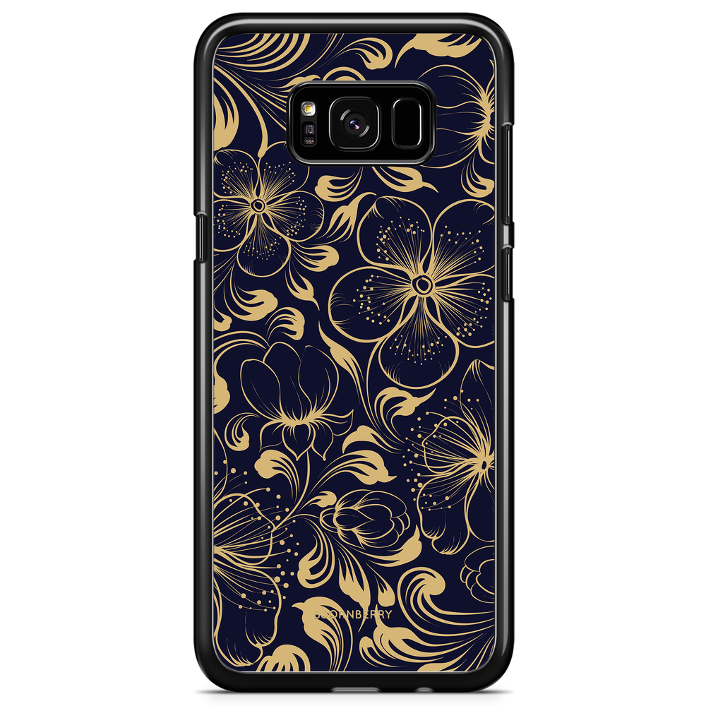 Samsung Galaxy S8 Plus Case - Dark Blue Flowers