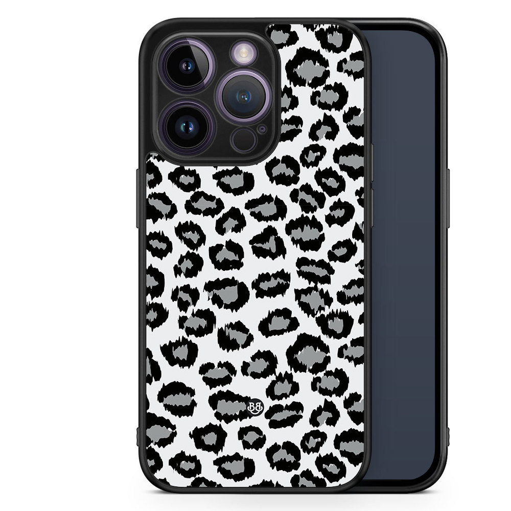 iPhone 14 Pro Case - Gray Leopard