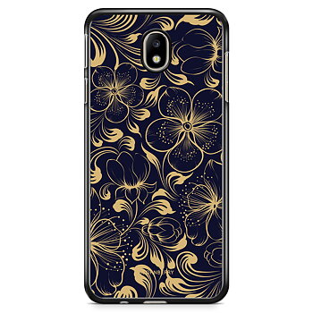 Samsung Galaxy J5 (2017) Skal - Mörkblå Blommor