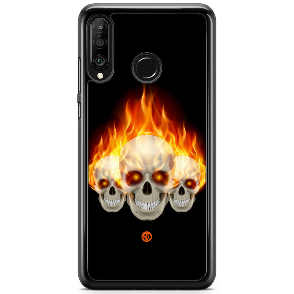 Huawei P30 Lite Case - Flames Skulls