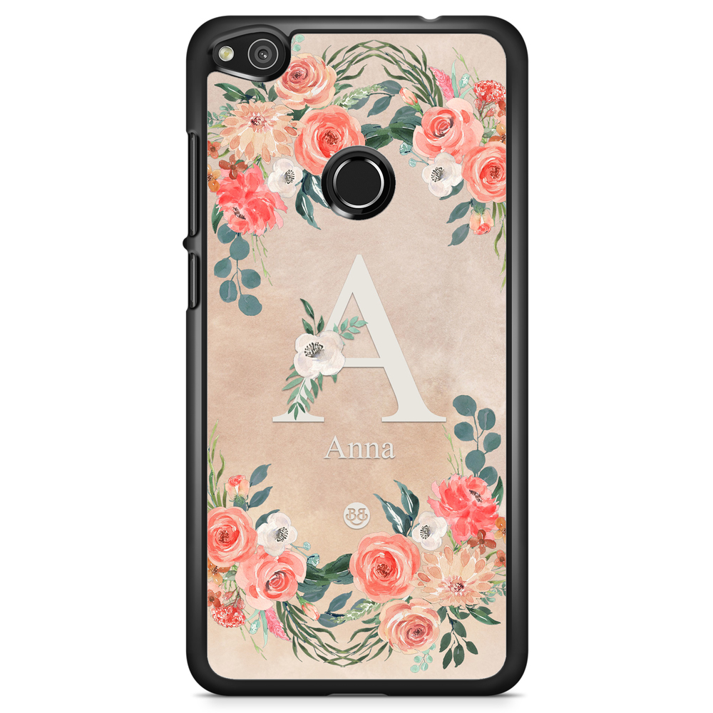 Huawei Honor 8 Lite Case Custom - Monogram Sand