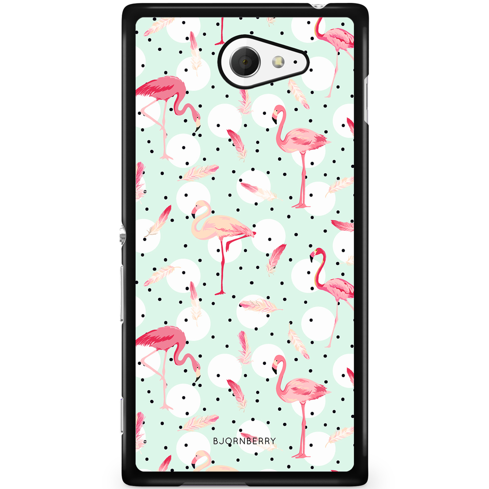 Sony Xperia M2 Aqua Case - Flamingos