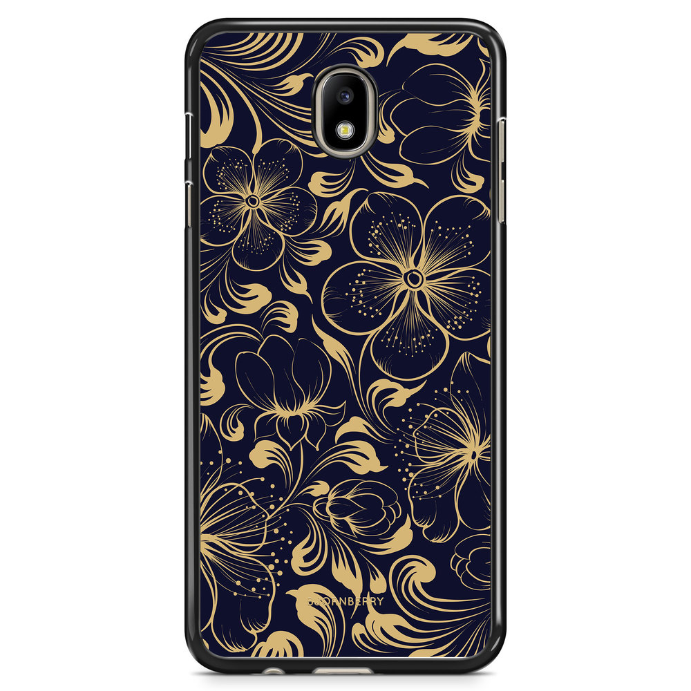 Samsung Galaxy J7 (2017) Case - Dark Blue Flowers