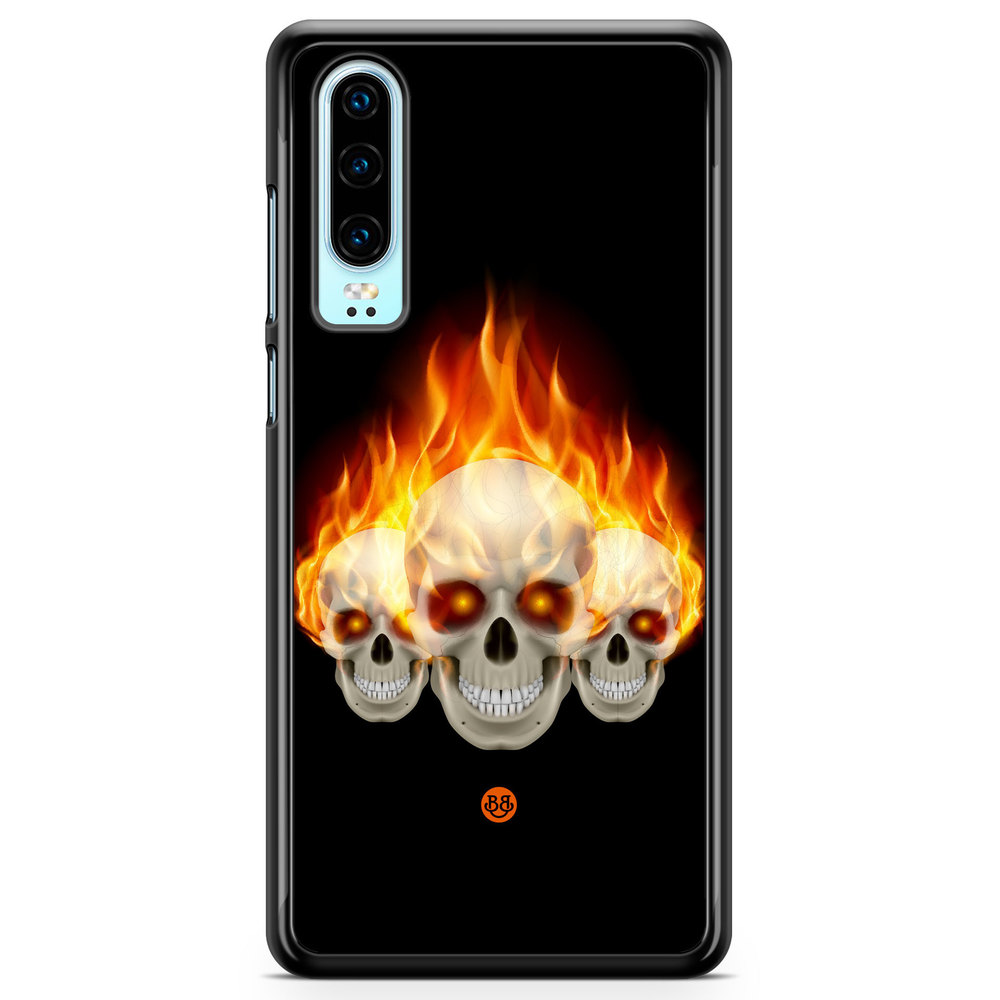 Huawei P30 Case - Flames Skulls
