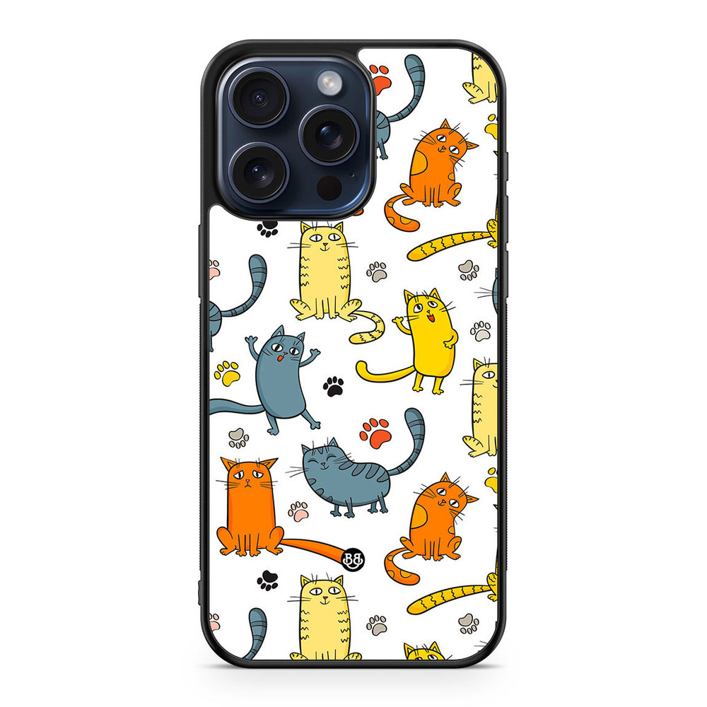 iPhone 15 Pro Max Case - Cat Pattern