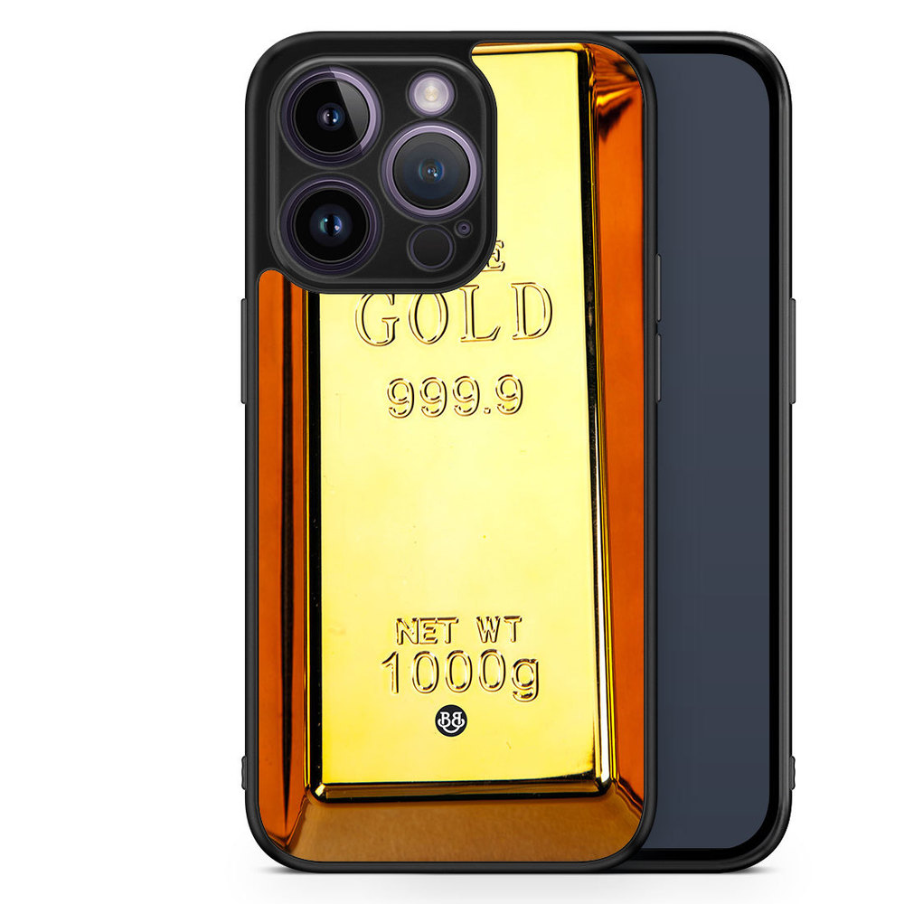 iPhone 14 Pro Case - Gold brick