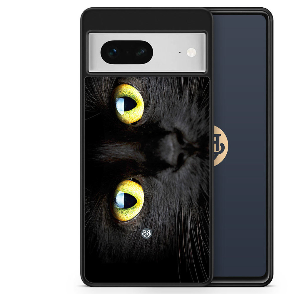 Google Pixel 7 Case - Black Cat Close up