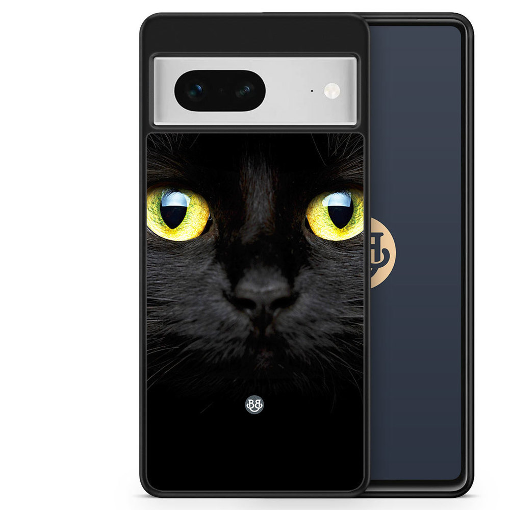Google Pixel 7 Case - Black Cat Closeup