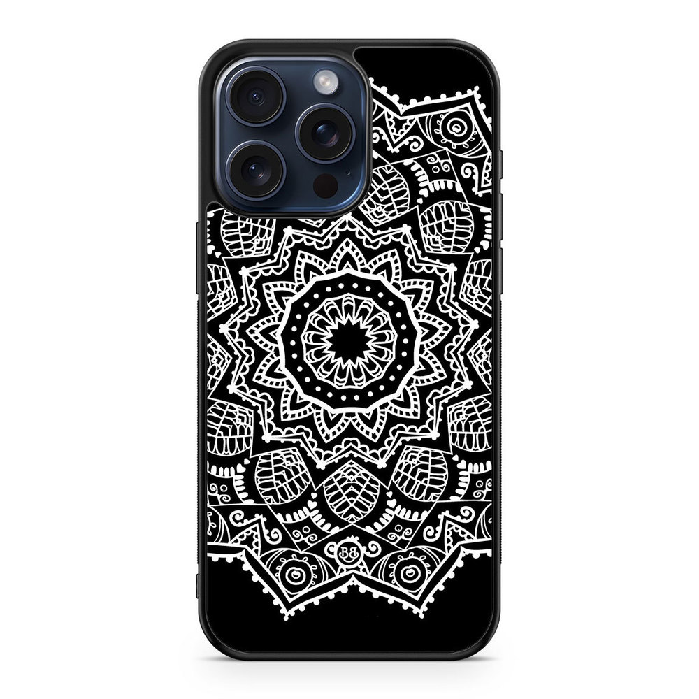 iPhone 15 Pro Max Case - White Mandala