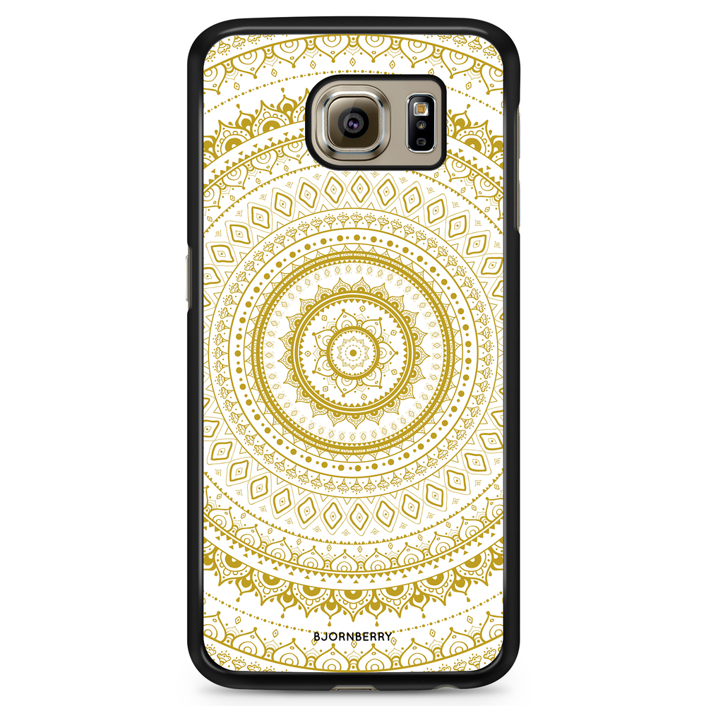 Samsung Galaxy S6 Case - Vit Guld Mandala