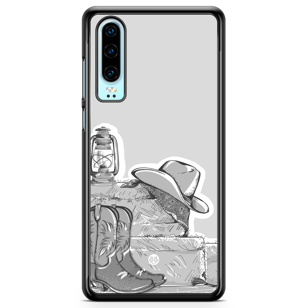 Huawei P30 Case - Western Black/White