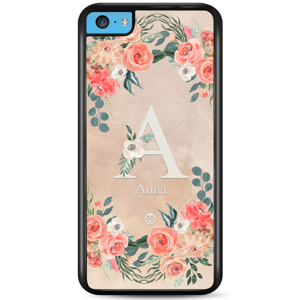 iPhone 5C Case Custom - Monogram Sand