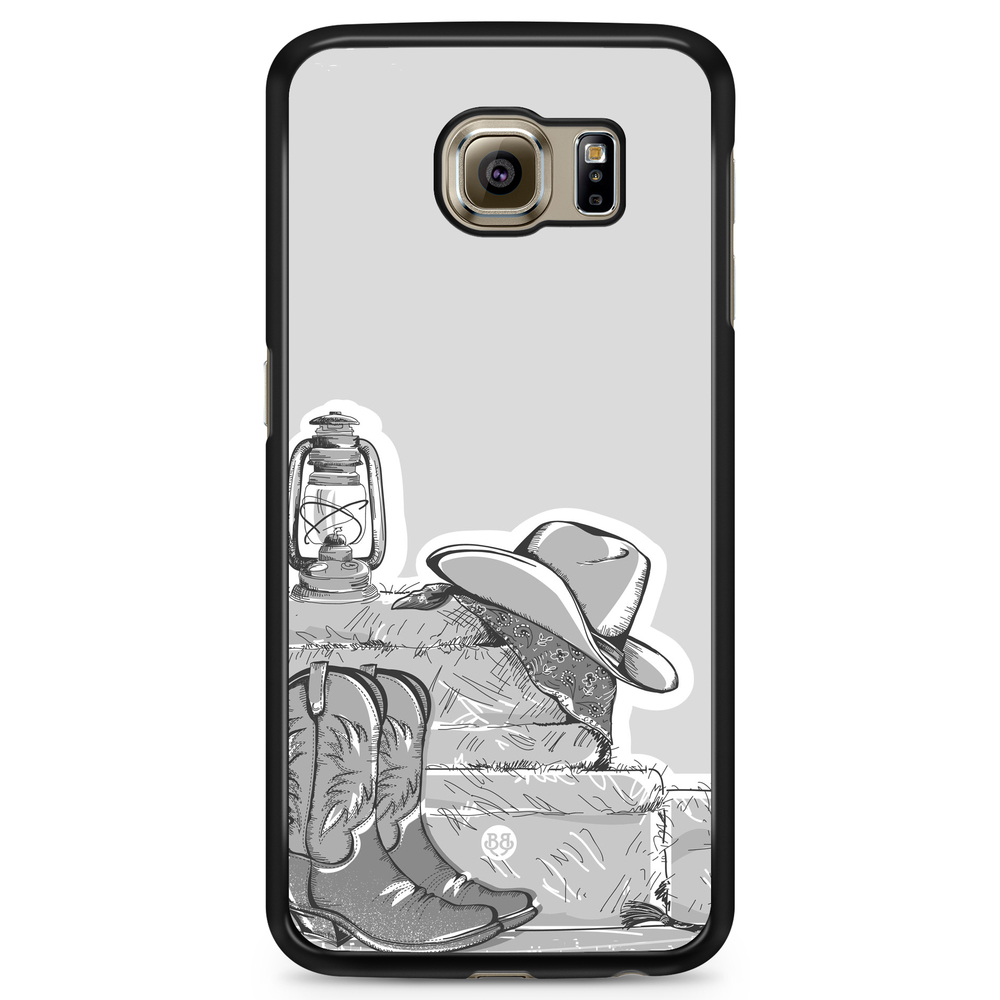Samsung Galaxy S6 Edge Case - Western Black/White