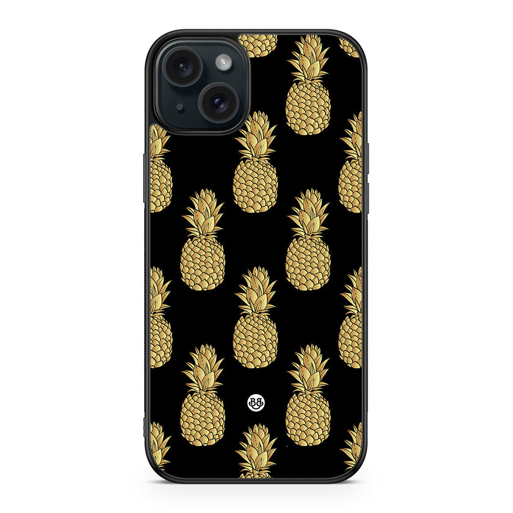 iPhone 15 Plus Case - Gold Pineapples