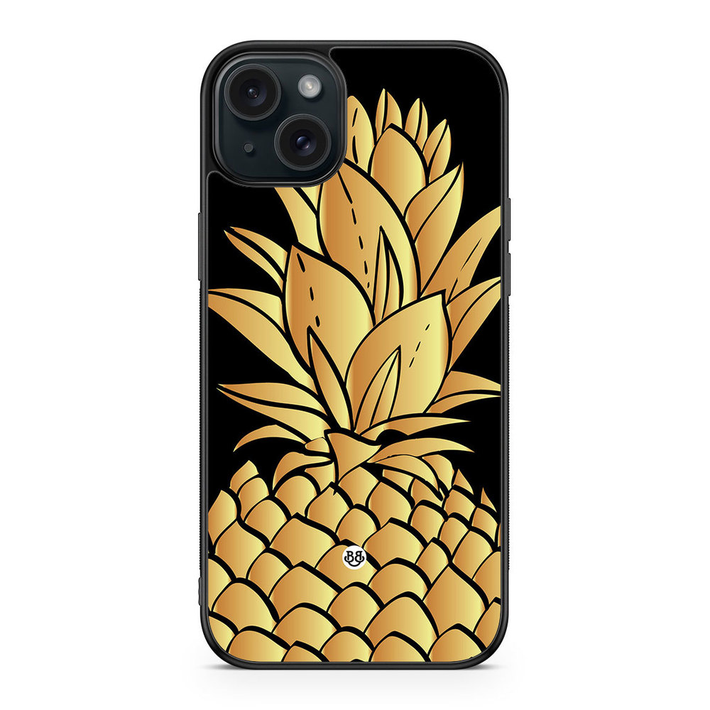 iPhone 15 Plus Case - Gold Pineapple