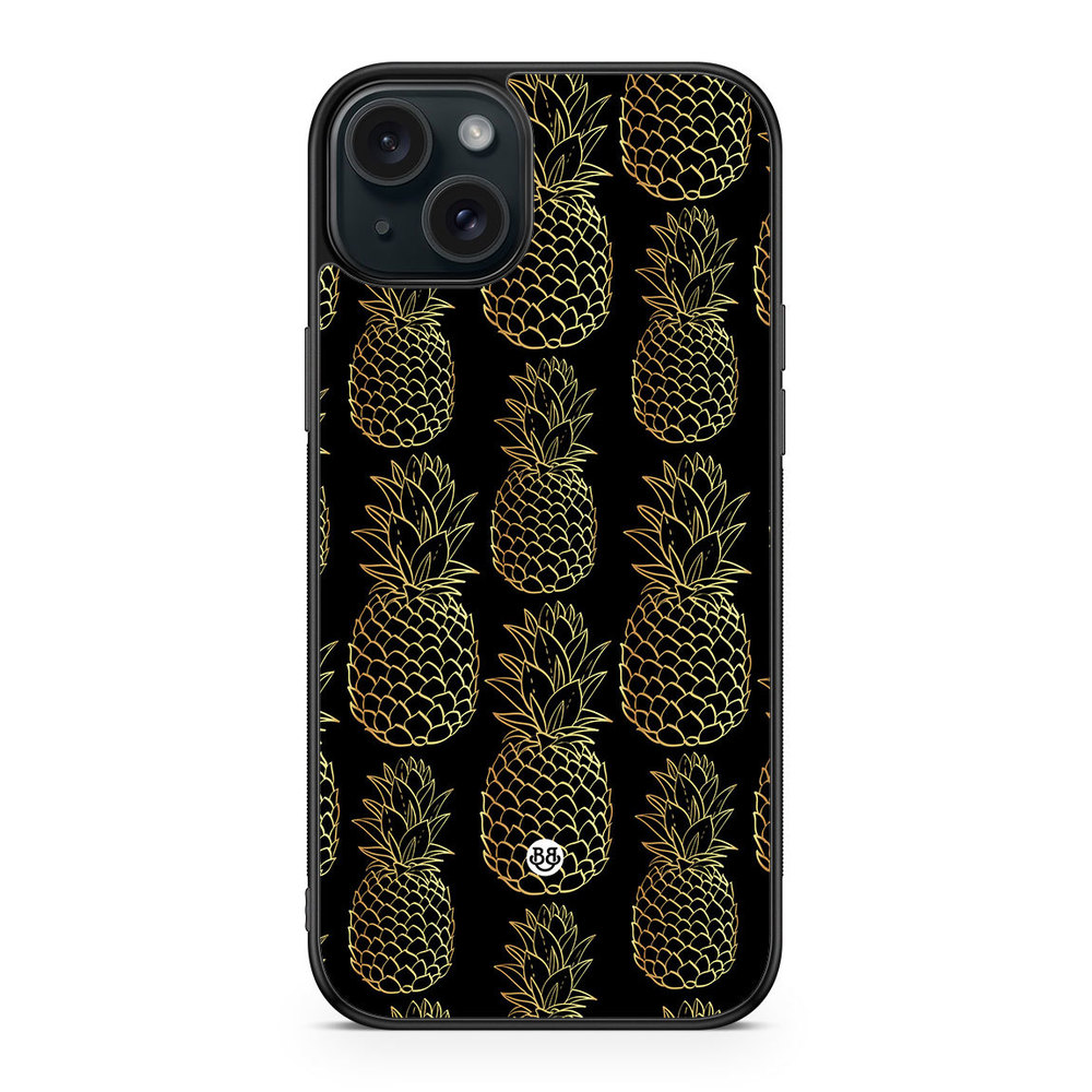 iPhone 15 Plus Case - Gold Pineapples