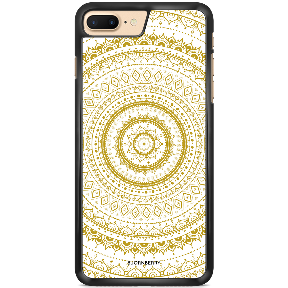 iPhone 7 Plus Case - Vit Guld Mandala