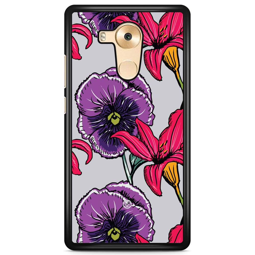 Huawei Mate 9 Case - Purple/Cerise Floral
