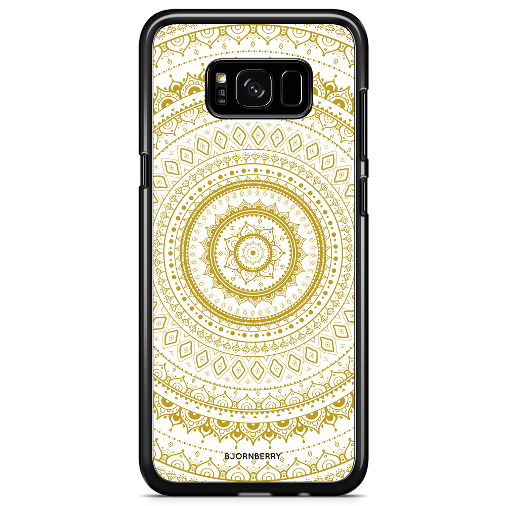 Samsung Galaxy S8 Plus Case - Vit Guld Mandala