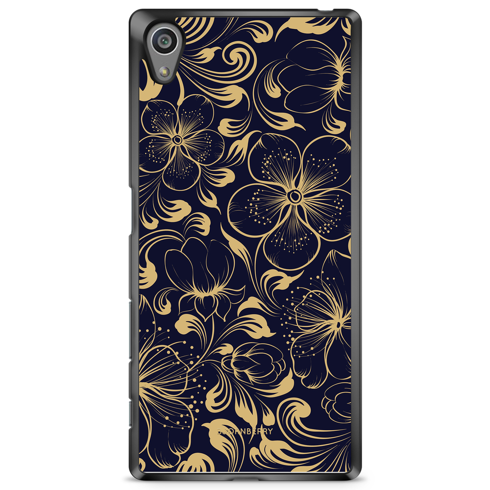Sony Xperia Z5 Premium Case - Dark Blue Flowers