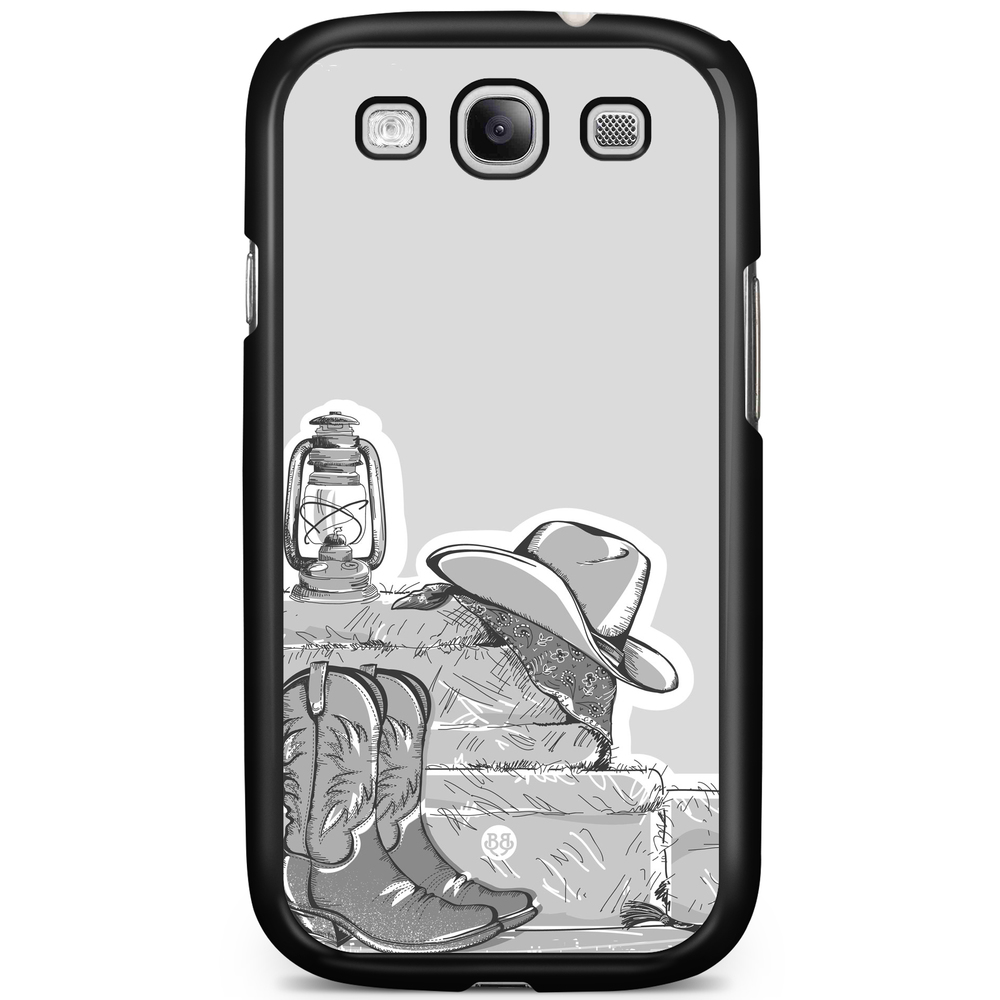 Samsung Galaxy S3 Mini Case - Western Black/White