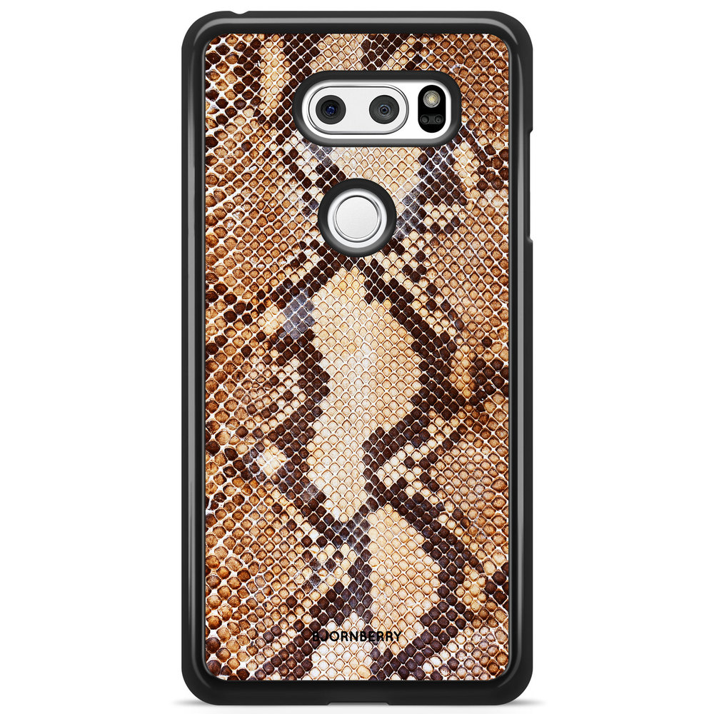 LG V30 Case - Snakeskin Brown