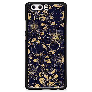 Huawei P10 Plus Case - Dark Blue Flowers