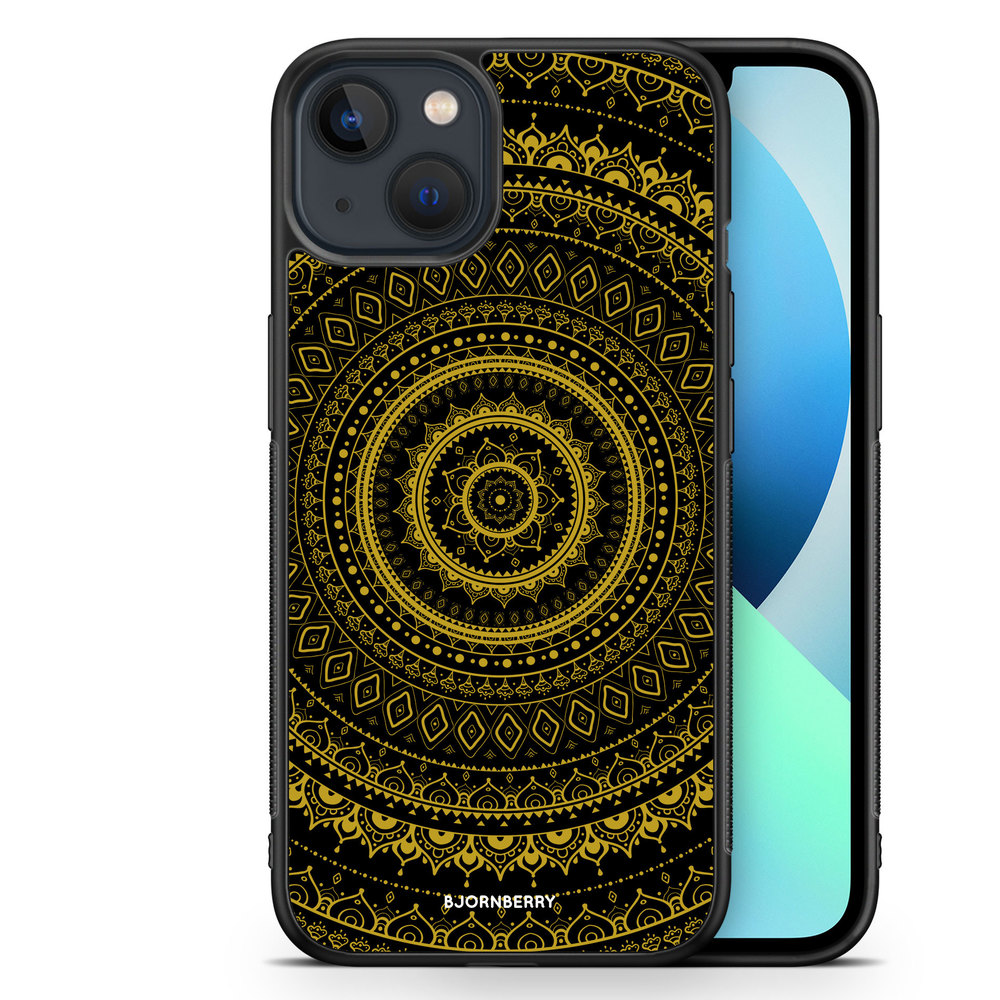 iPhone 13 Mini Case - Black Gold Mandala